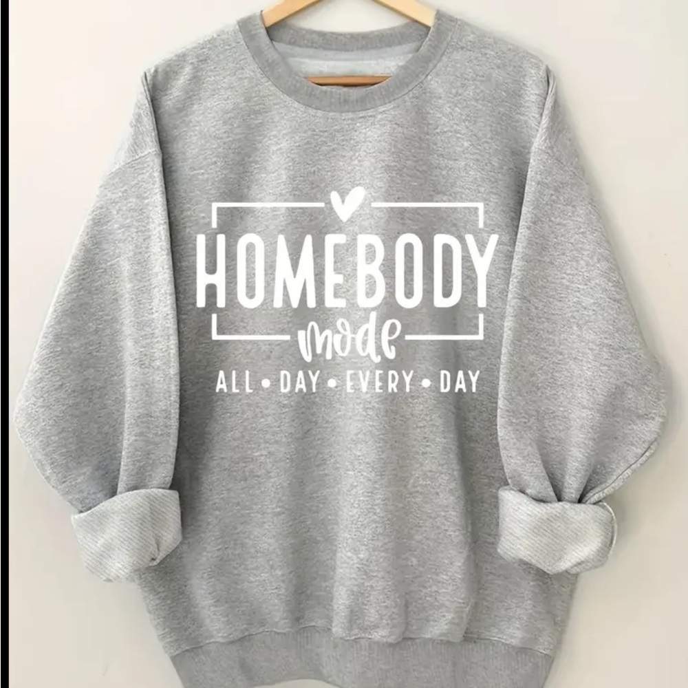 Gray Homebody Mode Sweatshirt